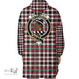 Scottish Borthwick Dress Ancient Clan Tartan Oversized Blanket Hoodie - Crest Scottish Plaid Tartan Plaid