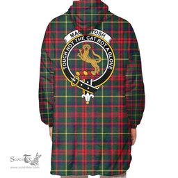 Scottish MacKintosh Hunting Modern Clan Tartan Oversized Blanket Hoodie - Crest Scottish Plaid Tartan Plaid