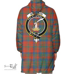 Scottish Matheson Ancient Clan Tartan Oversized Blanket Hoodie - Crest Scottish Plaid Tartan Plaid