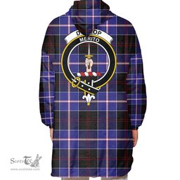 Scottish Dunlop Modern Clan Tartan Oversized Blanket Hoodie - Crest Scottish Plaid Tartan Plaid
