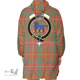 Scottish Bruce Ancient Clan Tartan Oversized Blanket Hoodie - Crest Scottish Plaid Tartan Plaid