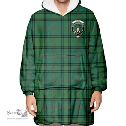 Scottish Ross Hunting Ancient Clan Tartan Oversized Blanket Hoodie - Crest Scottish Plaid Tartan Plaid