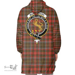 Scottish MacKintosh Hunting Weathered Clan Tartan Oversized Blanket Hoodie - Crest Scottish Plaid Tartan Plaid