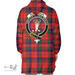 Scottish Robertson Modern Clan Tartan Oversized Blanket Hoodie - Crest Scottish Plaid Tartan Plaid
