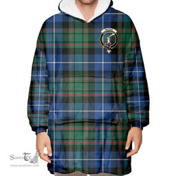 Scottish MacRae Hunting Ancient Clan Tartan Oversized Blanket Hoodie - Crest Scottish Plaid Tartan Plaid