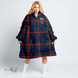 Scottish Agnew Modern Clan Tartan Oversized Blanket Hoodie - Crest Scottish Plaid Tartan Plaid
