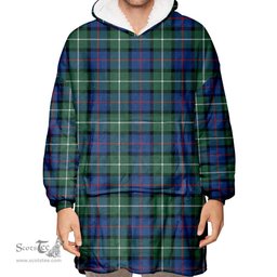 Scottish Davidson of Tulloch Clan Tartan Oversized Blanket Hoodie - Classic Scottish Plaid Tartan Plaid