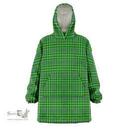 Scottish Currie Clan Tartan Oversized Blanket Hoodie - Classic Scottish Plaid Tartan Plaid