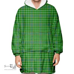 Scottish Currie Clan Tartan Oversized Blanket Hoodie - Classic Scottish Plaid Tartan Plaid