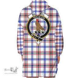Scottish Boswell Modern Clan Tartan Oversized Blanket Hoodie - Crest Scottish Plaid Tartan Plaid