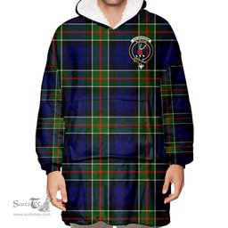 Scottish Colquhoun Modern Clan Tartan Oversized Blanket Hoodie - Crest Scottish Plaid Tartan Plaid