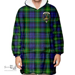 Scottish Gordon Modern Clan Tartan Oversized Blanket Hoodie - Crest Scottish Plaid Tartan Plaid