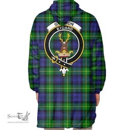 Scottish Gordon Modern Clan Tartan Oversized Blanket Hoodie - Crest Scottish Plaid Tartan Plaid