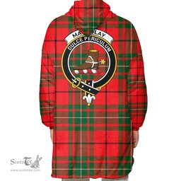 Scottish MacAulay Modern Clan Tartan Oversized Blanket Hoodie - Crest Scottish Plaid Tartan Plaid