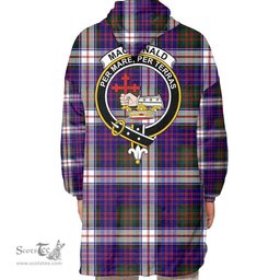 Scottish MacDonald Dress Modern Clan Tartan Oversized Blanket Hoodie - Crest Scottish Plaid Tartan Plaid