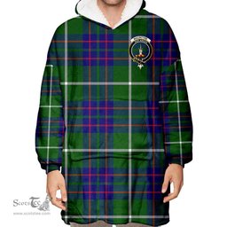 Scottish MacIntyre Hunting Modern Clan Tartan Oversized Blanket Hoodie - Crest Scottish Plaid Tartan Plaid