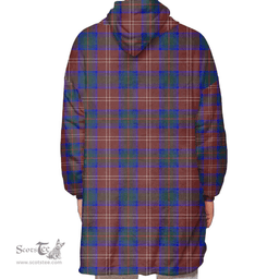 Scottish Chisholm Hunting Modern Clan Tartan Oversized Blanket Hoodie - Classic Scottish Plaid Tartan Plaid