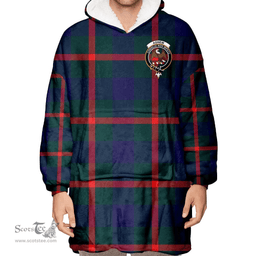 Scottish Agnew Modern Clan Tartan Oversized Blanket Hoodie - Crest Scottish Plaid Tartan Plaid