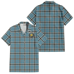 Scottish Thompson (Thomson) Tartan Hawaiian Shirt with Family Crest