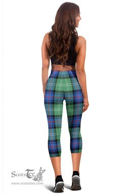 Scotstee Shop Tartan Capris Leggings Sutherland Old Ancient Tartan Leggings, Girls Capri Leggings, Capri Yoga Pants, Tartan Capri Leggings, Plaid Capri Leggings