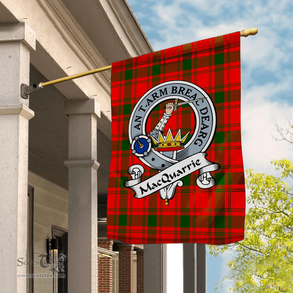 Garden Flag MacQuarrie Modern Clan Badge Tartan Flag Scottish Tartan House Flag,buffalo plaid garden flag,irish family crest flags,ns tartan flags,scottish clan flags,scottish clan flags uk,Scottish Tartan House Flag,Tartan Clan Flag,tartan day flag,Tartan Garden Flag