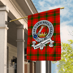 Garden Flag MacQuarrie Modern Clan Badge Tartan Flag Scottish Tartan House Flag,buffalo plaid garden flag,irish family crest flags,ns tartan flags,scottish clan flags,scottish clan flags uk,Scottish Tartan House Flag,Tartan Clan Flag,tartan day flag,Tartan Garden Flag