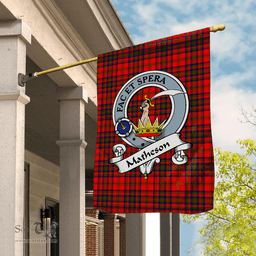 Garden Flag Matheson Red Clan Badge Tartan Flag Scottish Tartan House Flag,buffalo plaid garden flag,irish family crest flags,ns tartan flags,scottish clan flags,scottish clan flags uk,Scottish Tartan House Flag,Tartan Clan Flag,tartan day flag,Tartan Garden Flag
