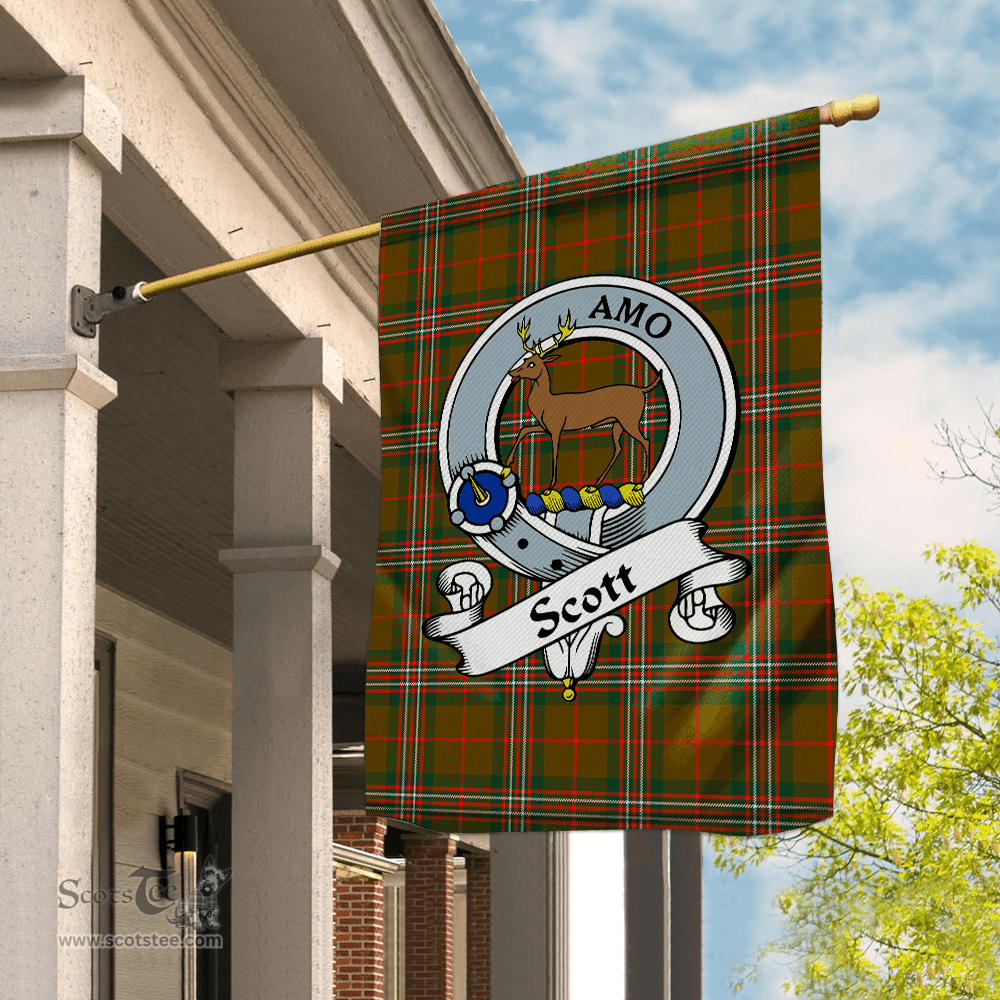 Garden Flag Scott Brown Modern Clan Badge Tartan Flag Scottish Tartan House Flag - Scotstee Shop