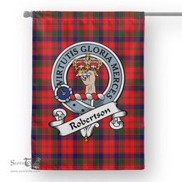 Garden Flag Robertson Weathered Clan Badge Tartan Flag Scottish Tartan House Flag - Scotstee Shop
