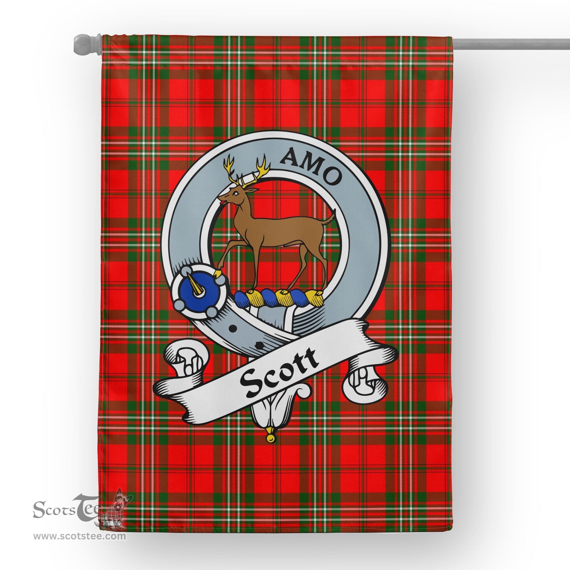 Garden Flag Scott Modern Clan Badge Tartan Flag Scottish Tartan House Flag - Scotstee Shop