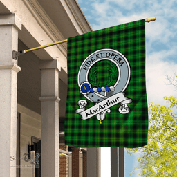 Garden Flag MacArthur Ancient Hunting Clan Badge Tartan Flag Scottish Tartan House Flag,buffalo plaid garden flag,irish family crest flags,ns tartan flags,scottish clan flags,scottish clan flags uk,Scottish Tartan House Flag,Tartan Clan Flag,tartan day flag,Tartan Garden Flag