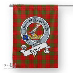 Garden Flag Dewar Clan Badge Tartan Flag Scottish Tartan House Flag - Scotstee Shop