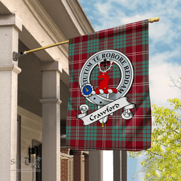 Garden Flag Crawford Modern Clan Badge Tartan Flag Scottish Tartan House Flag,buffalo plaid garden flag,irish family crest flags,ns tartan flags,scottish clan flags,scottish clan flags uk,Scottish Tartan House Flag,Tartan Clan Flag,tartan day flag,Tartan Garden Flag