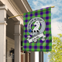 Garden Flag Colville Clan Badge Tartan Flag Scottish Tartan House Flag,buffalo plaid garden flag,irish family crest flags,ns tartan flags,scottish clan flags,scottish clan flags uk,Scottish Tartan House Flag,Tartan Clan Flag,tartan day flag,Tartan Garden Flag