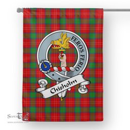 Garden Flag Chisholm Clan Badge Tartan Flag Scottish Tartan House Flag,buffalo plaid garden flag,irish family crest flags,ns tartan flags,scottish clan flags,scottish clan flags uk,Scottish Tartan House Flag,Tartan Clan Flag,tartan day flag,Tartan Garden Flag