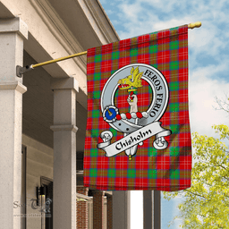 Garden Flag Chisholm Clan Badge Tartan Flag Scottish Tartan House Flag,buffalo plaid garden flag,irish family crest flags,ns tartan flags,scottish clan flags,scottish clan flags uk,Scottish Tartan House Flag,Tartan Clan Flag,tartan day flag,Tartan Garden Flag