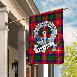 Garden Flag Charteris Clan Badge Tartan Flag Scottish Tartan House Flag,buffalo plaid garden flag,irish family crest flags,ns tartan flags,scottish clan flags,scottish clan flags uk,Scottish Tartan House Flag,Tartan Clan Flag,tartan day flag,Tartan Garden Flag