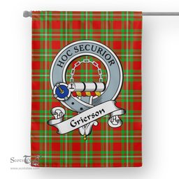 Garden Flag Grierson Clan Badge Tartan Flag Scottish Tartan House Flag,buffalo plaid garden flag,irish family crest flags,ns tartan flags,scottish clan flags,scottish clan flags uk,Scottish Tartan House Flag,Tartan Clan Flag,tartan day flag,Tartan Garden Flag