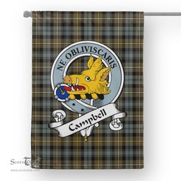 Garden Flag Campbell Argyll Weathered Clan Badge Tartan Flag Scottish Tartan House Flag - Scotstee Shop