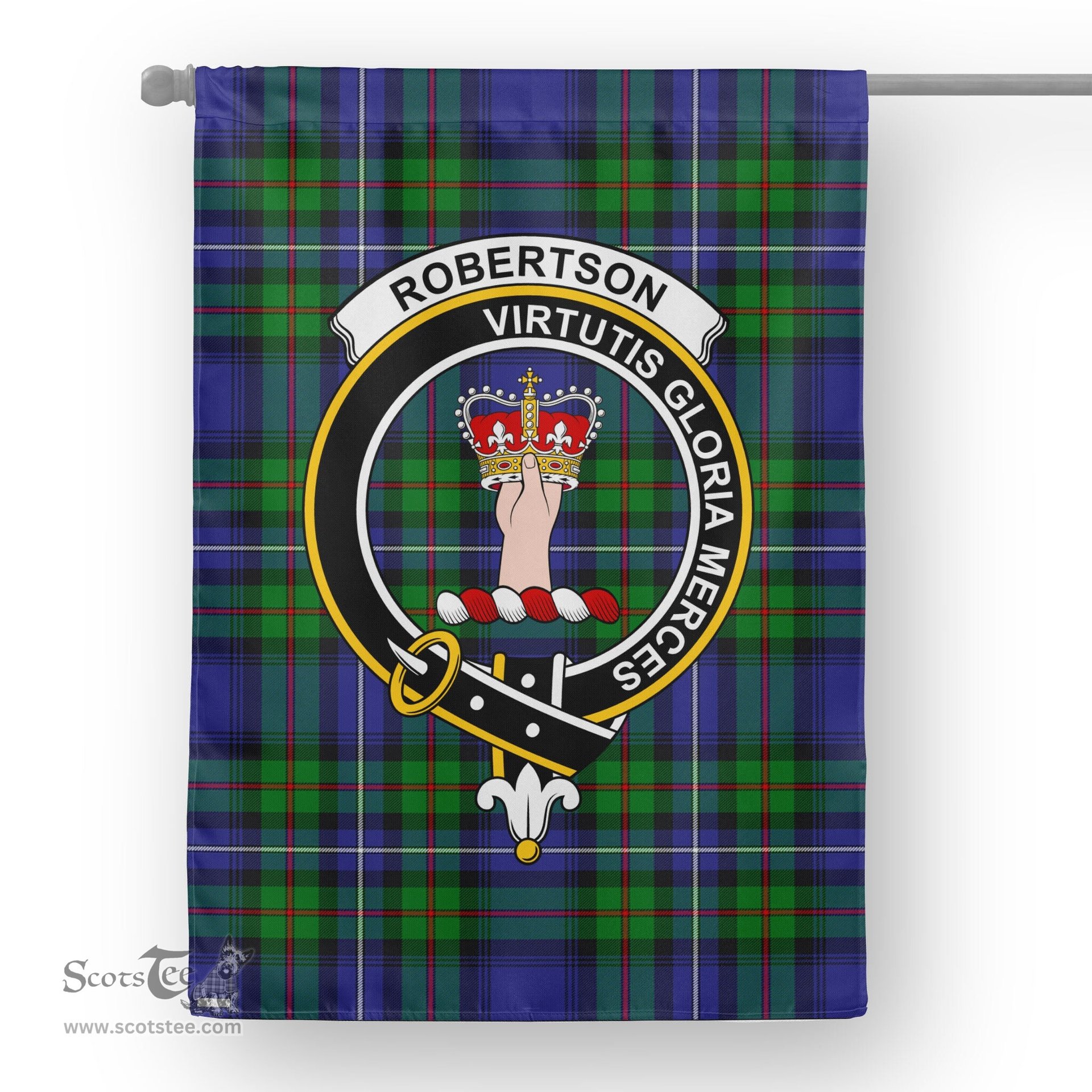 Garden Flag Robertson Hunting Modern Tartan Flag Clan Badge Tartan House Flag