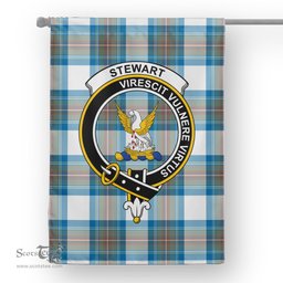 Stewart Tartan Garden Flag Stewart High Stewards Muted Blue Tartan Flag Clan Badge Tartan House Flag Stewart Flag