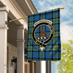 Garden Flag MacCorquodale Tartan Flag Clan Badge Tartan House Flag