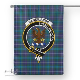 Garden Flag Sandilands Modern Tartan Flag Clan Badge Tartan House Flag