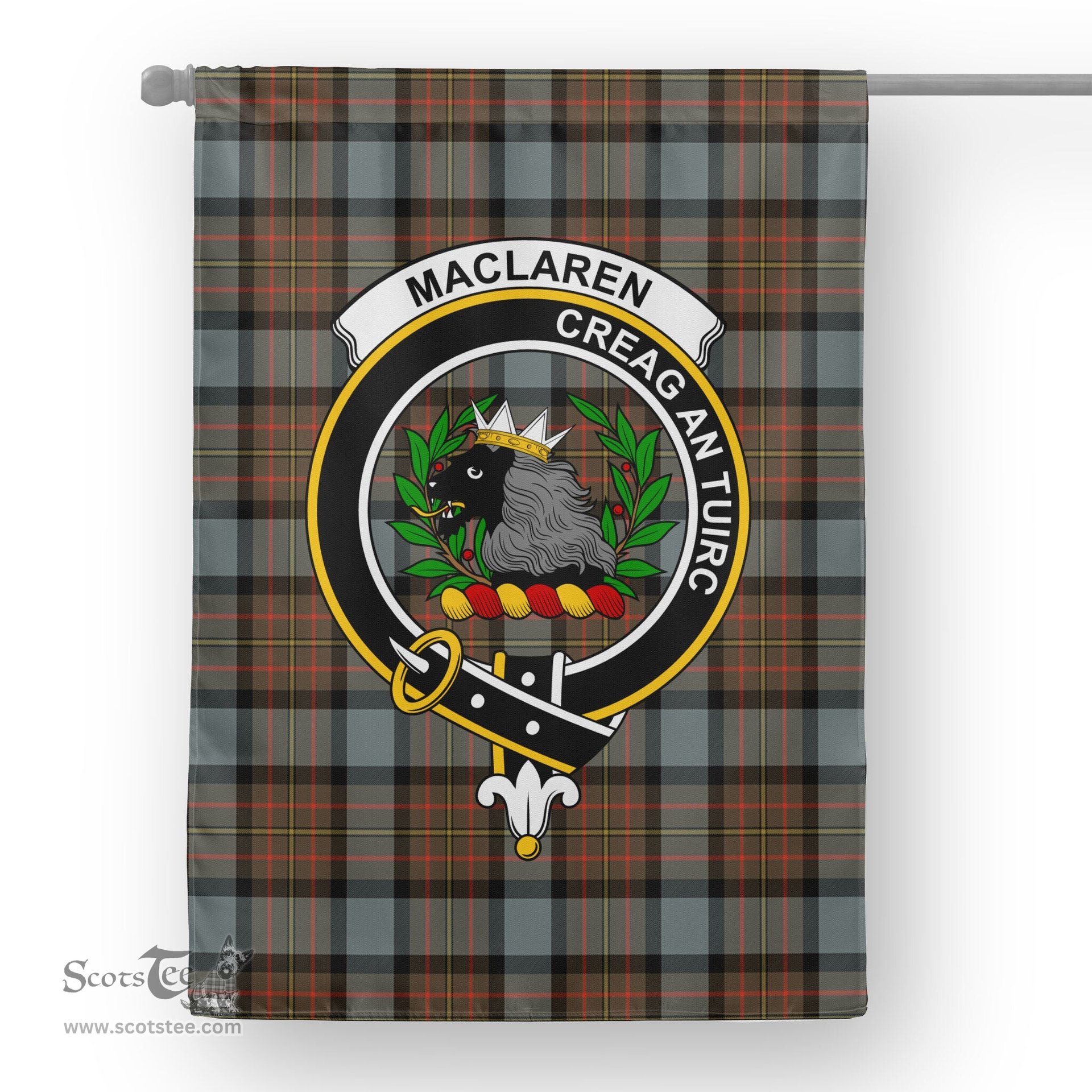 Maclaren Flags Garden Flag MacLaren Weathered Tartan Flag Clan Badge Tartan House Flag
