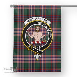 Garden Flag MacFarlane Hunting Modern Tartan Flag Clan Badge Tartan House Flag