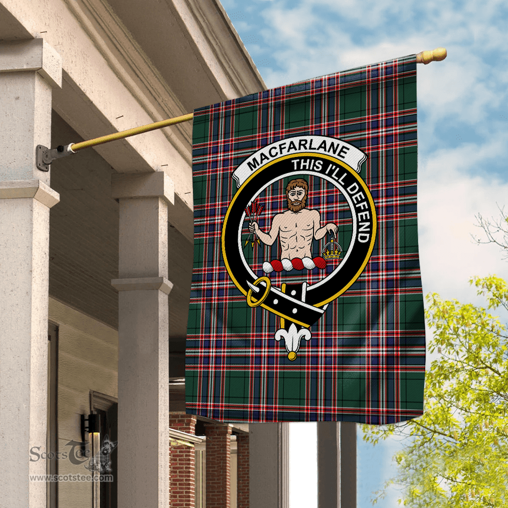 Garden Flag MacFarlane Hunting Modern Tartan Flag Clan Badge Tartan House Flag