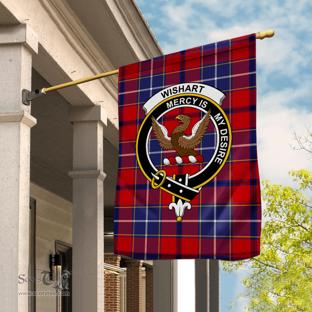Garden Flag Wishart Dress Tartan Flag Clan Badge Tartan House Flag