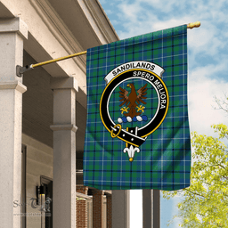 Garden Flag Sandilands Ancient Tartan Flag Clan Badge Tartan House Flag