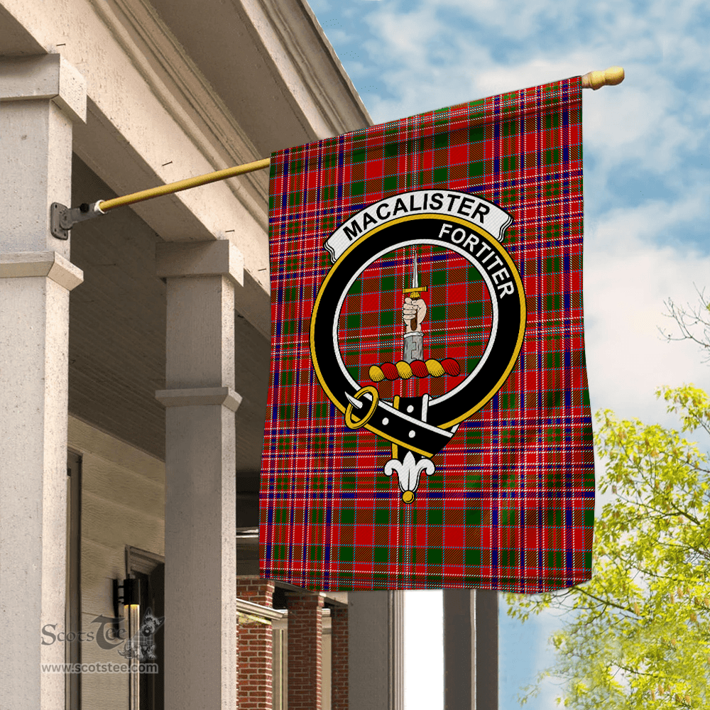 Garden Flag MacAlister Modern Tartan Flag Clan Badge Tartan House Flag