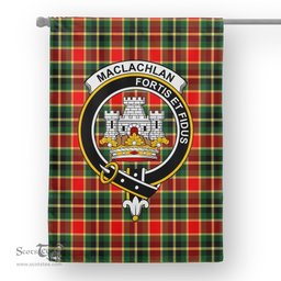 Garden Flag MacLachlan Hunting Modern Tartan Flag Clan Badge Tartan House Flag